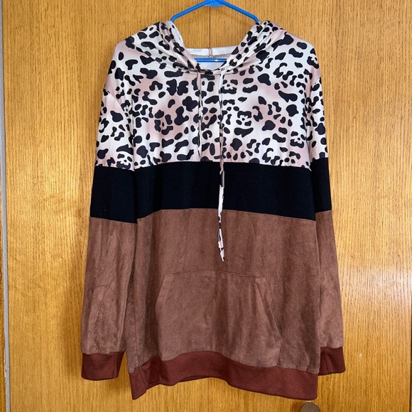 Tops - Leopard Tie Dye Hoodie